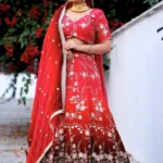 Ombre Shade Lehenga with Floral Embroidery