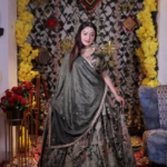 Designer Lehenga in Shimmer Tissue