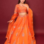 Designer Handmade Lehenga in Chanderi Fabric