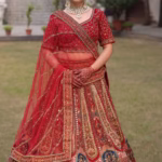 Designer Bridal Lehenga in Velvet