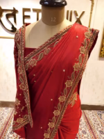Designer Handmade Saree Katrina Kaif Inspired - Image 2