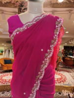Handmade Designer Georgette Saree - Image 2