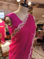 Handmade Designer Georgette Saree - Image 3