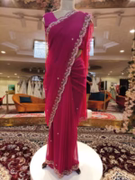Handmade Designer Georgette Saree - Image 4