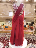 Drapped Skirt with Embroidered Top - Image 3