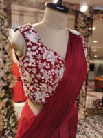 Drapped Skirt with Embroidered Top - Image 4