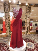 Drapped Skirt with Embroidered Top - Image 5