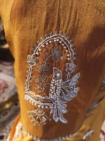 Designer Yellow Lehenga in Shimmer Tissue Fabric - Image 3