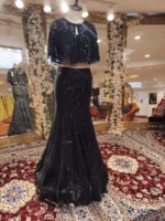 Fish Cut Lehenga With Cape - Image 3