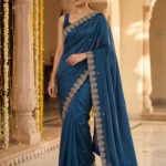 Hand Embroidered Uppada Silk Saree