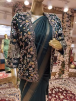 Uppada Satin Silk Saree with Jacket - Image 2