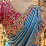 Light Blue Designer Banarasi Saree