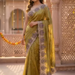 Designer Brocade Saree with Katdana & Sequin Detailing